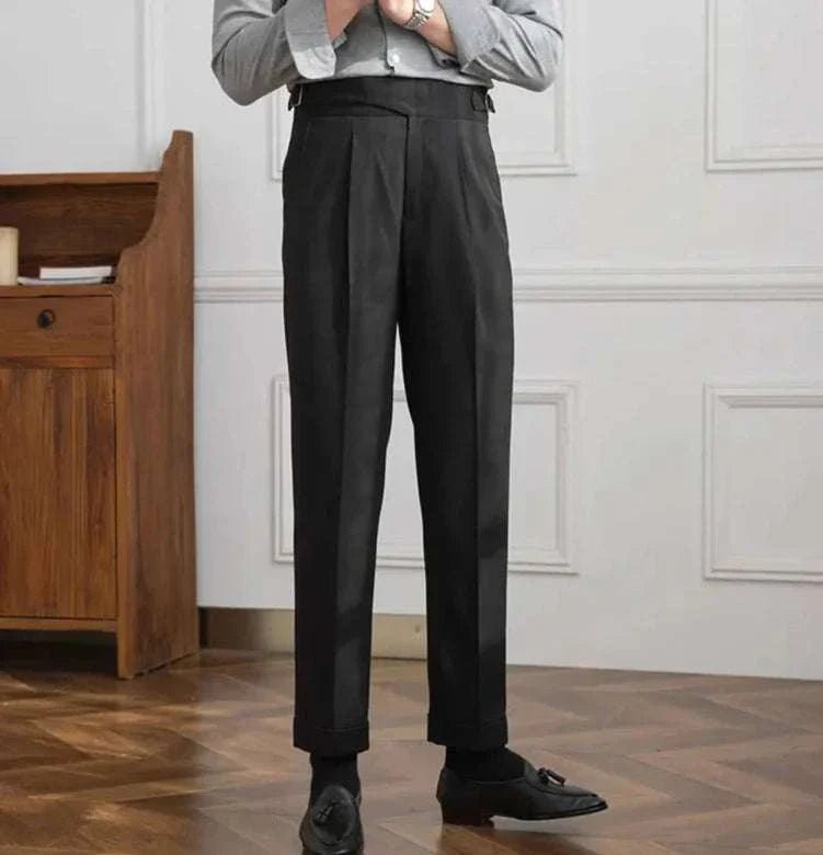 Autumn italian high-waist trousers