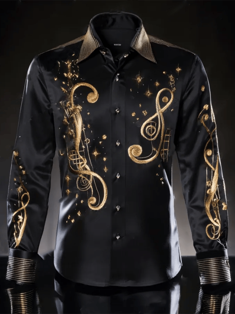 Camisa de lujo Gorgeous de manga larga para hombre