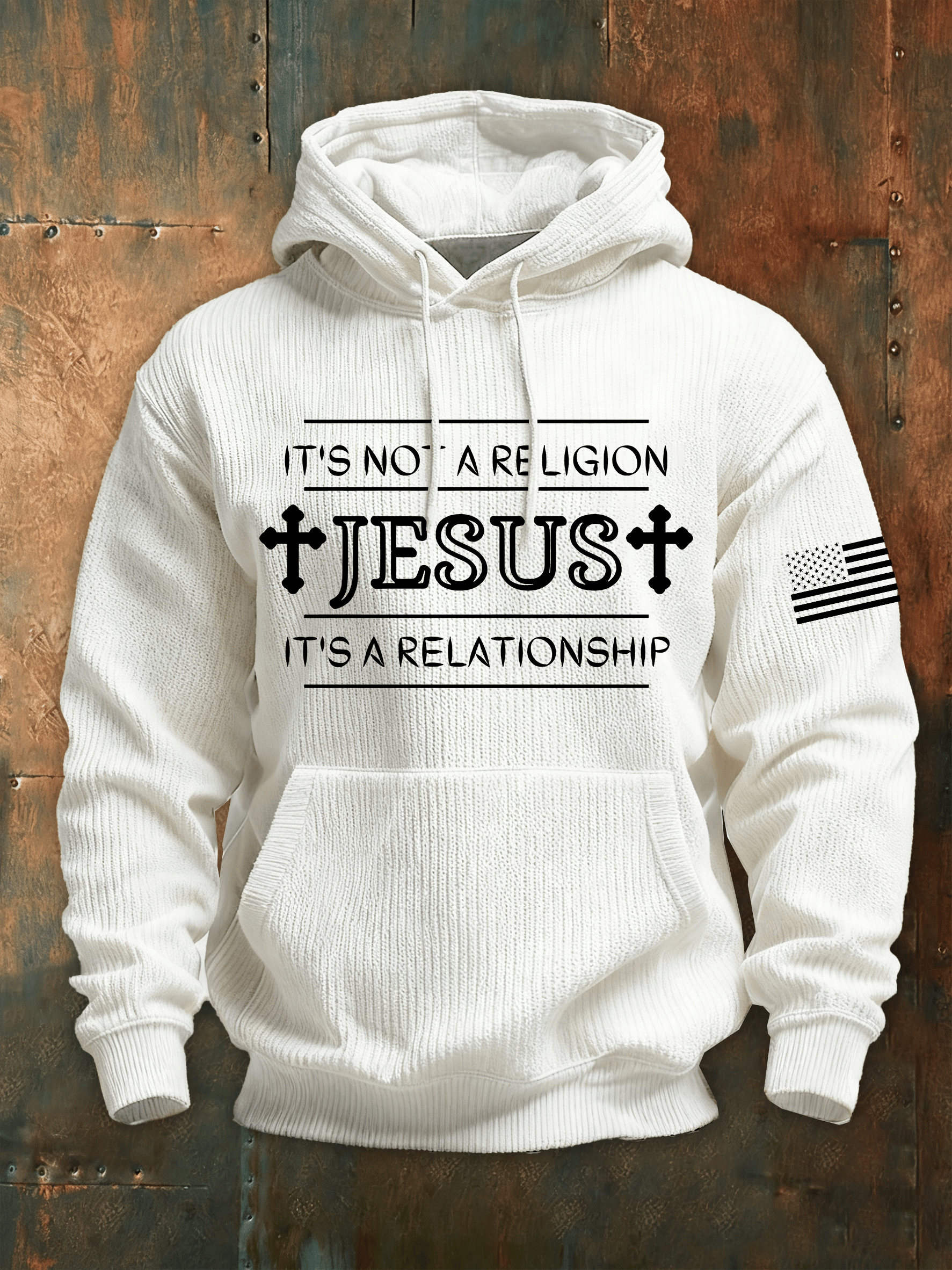 Sudadera Faith estampado tejido con gorrasucha para hombre