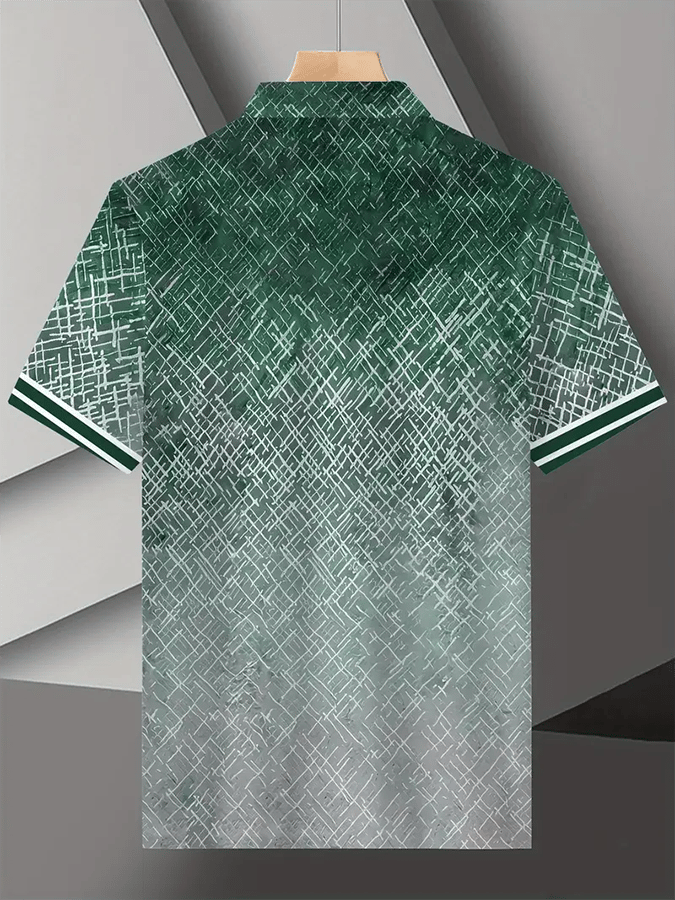 Camisa polo Golf casual estampado casual para hombre