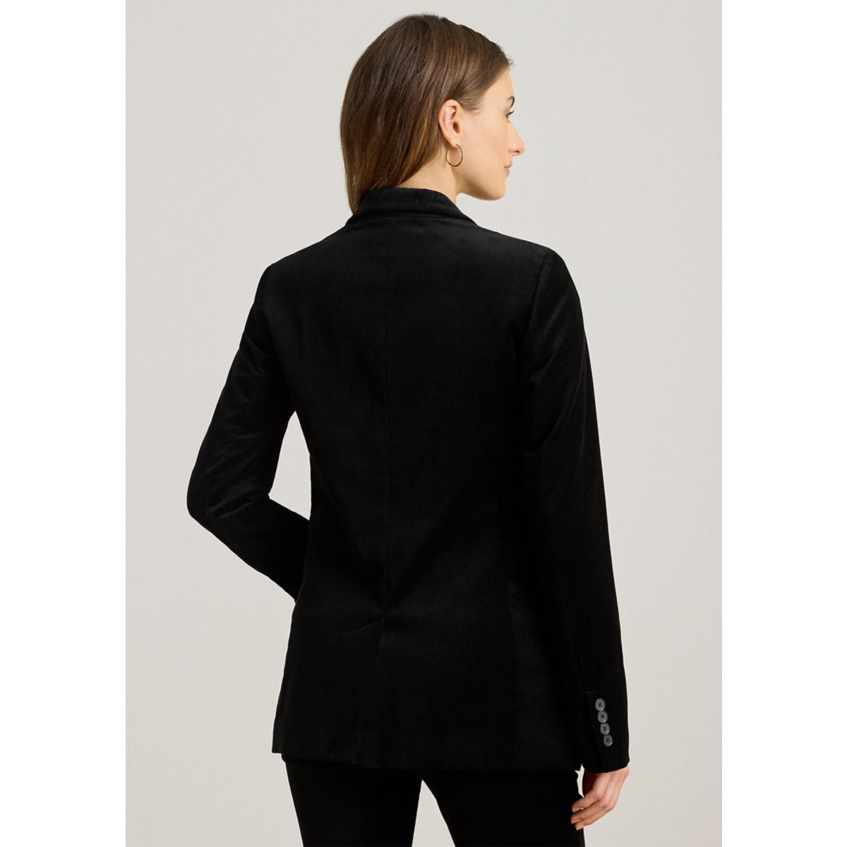 Petite Stretch Velvet Blazer - 2