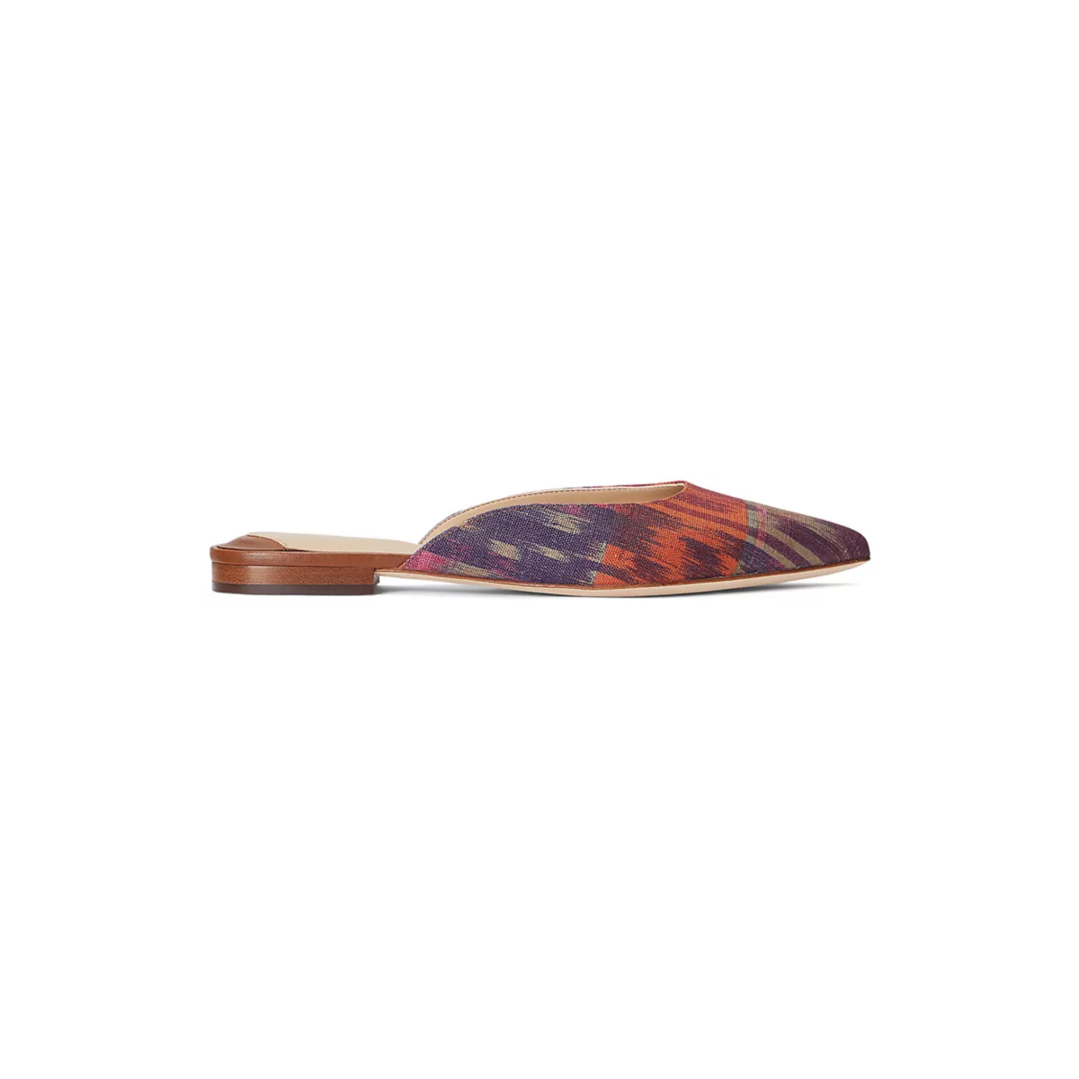 Londyn Geometric Print Canvas Mules - 2