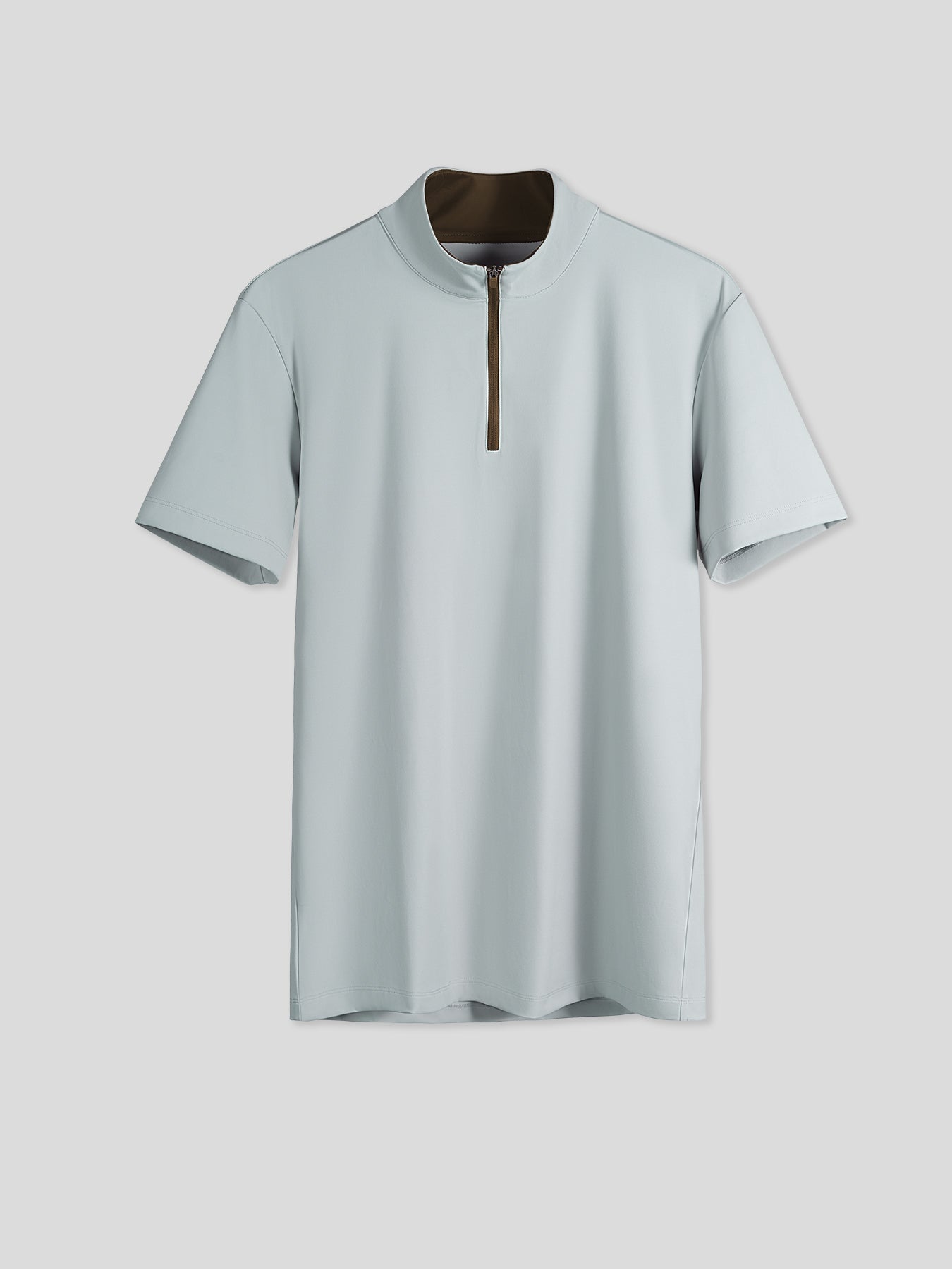 SmoothBlend Half Zip Mock Neck de manga corta Tee