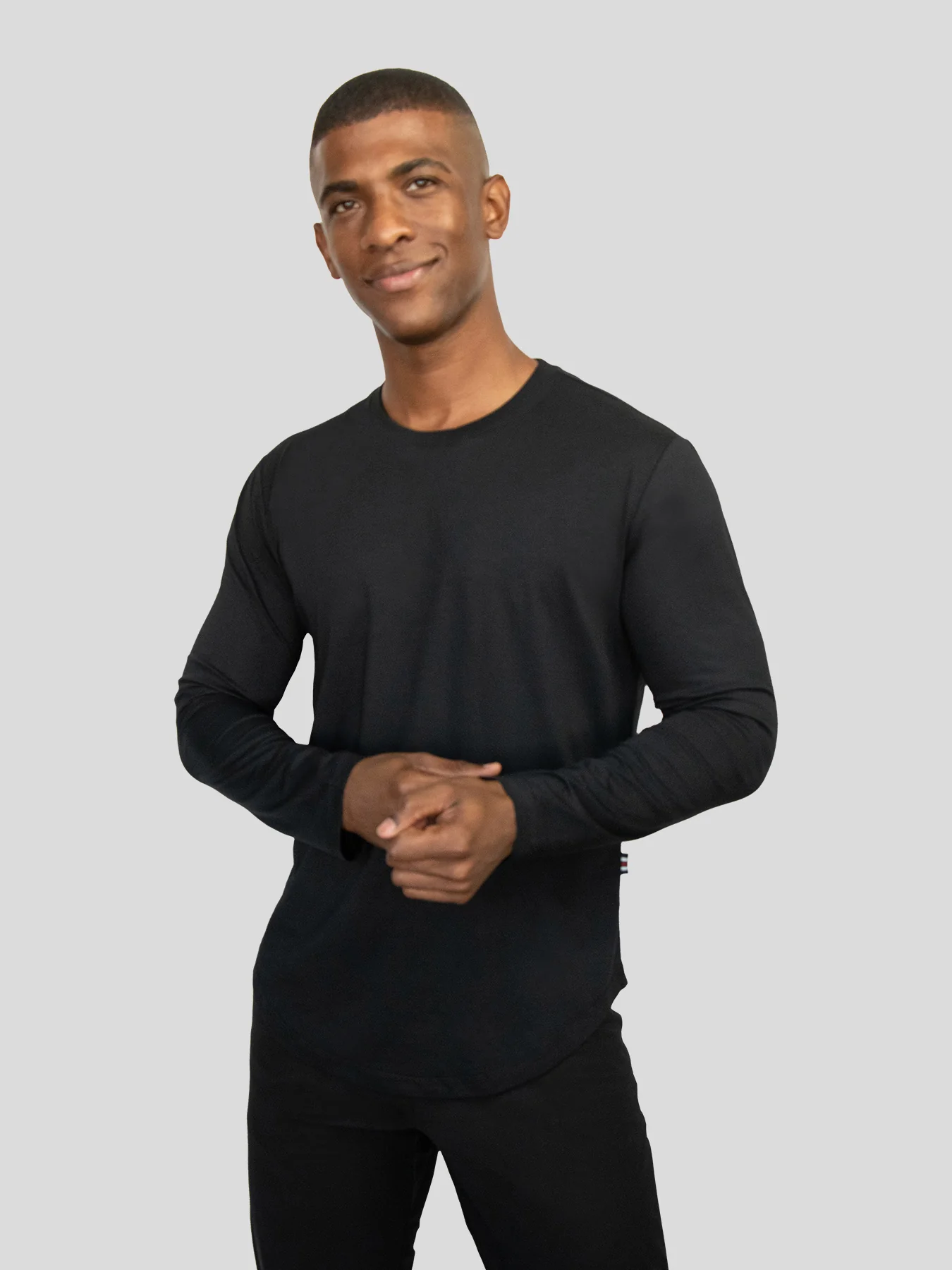 StaySmooth de manga larga Tee 3-Pack: de corte entallado
