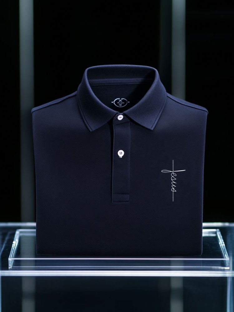 Camisa polo ejecutivo casual Button de manga corta para hombre