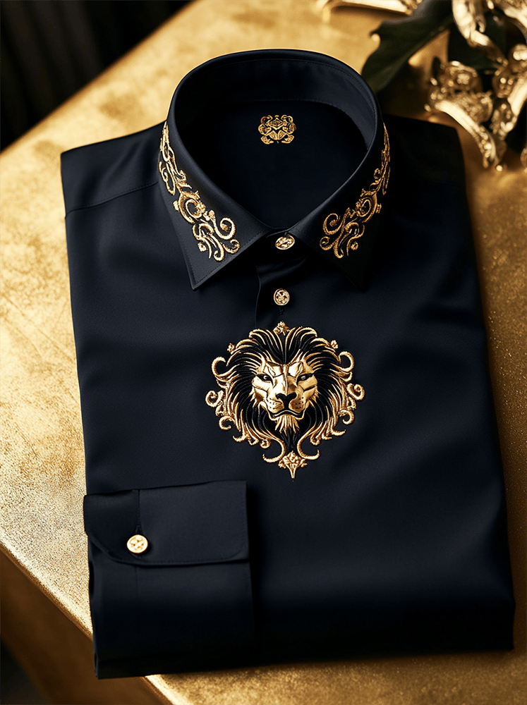 Camisa satén Luxe de manga corta para hombre