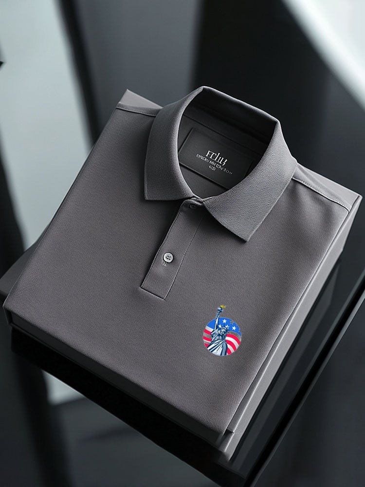 Camisa polo ejecutivo casual Button de manga corta para hombre