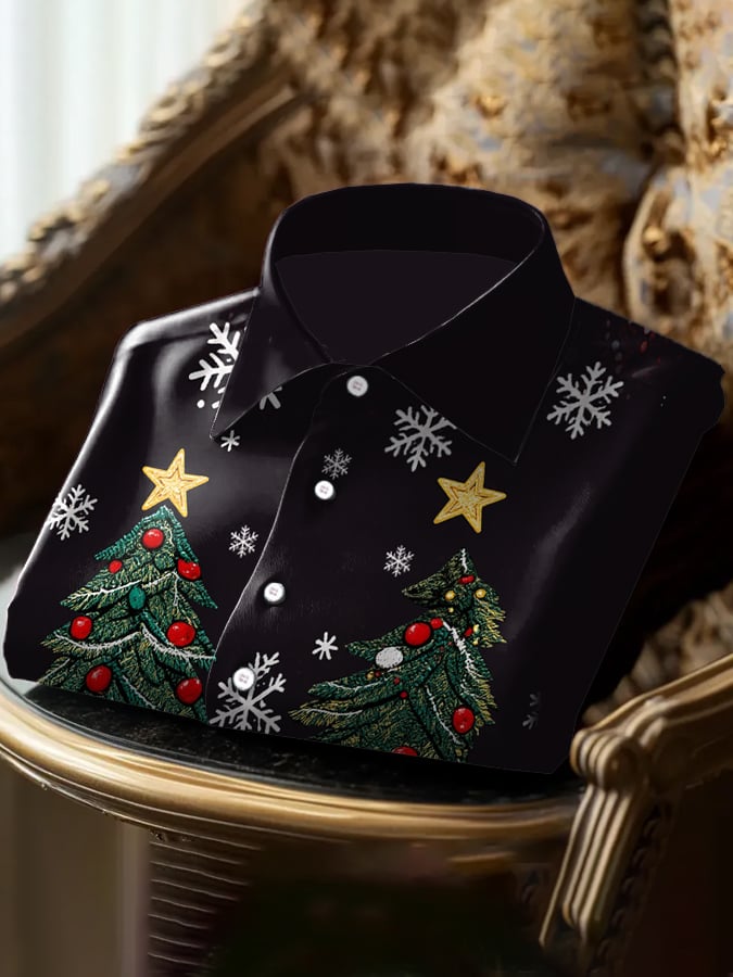 Retro Christmas Tree Princamiseta para hombre