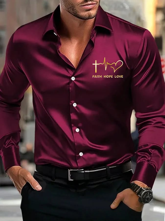 Camisa ejecutivo de lujo de manga larga para hombre