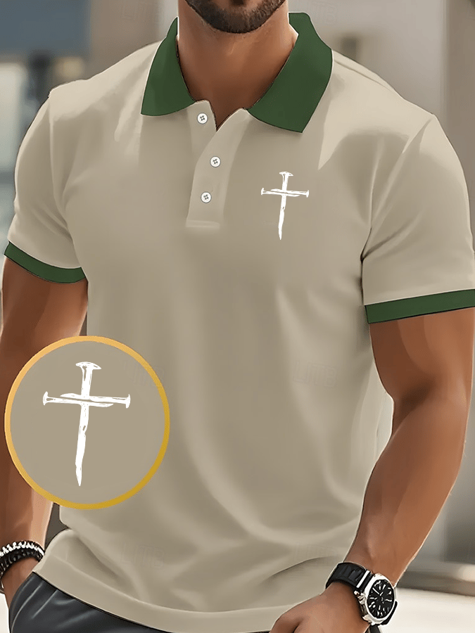 Camisa polo Faith estampado casual para hombre