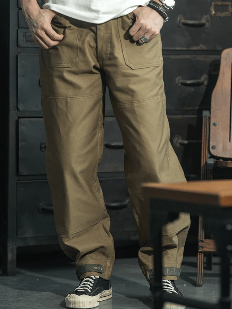 Pantalón vintage para exterior bolsillo casual para hombre
