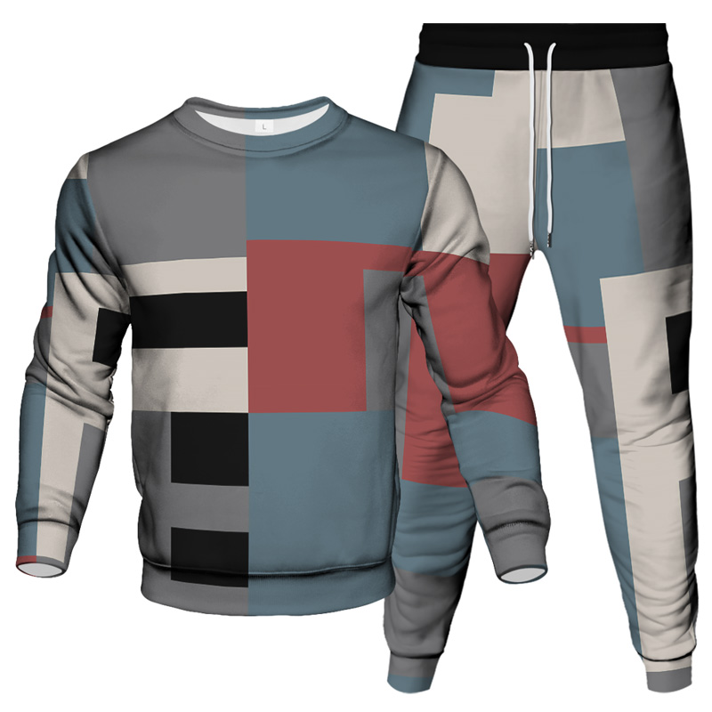 Casual Personality estampado Suit 002 para hombre