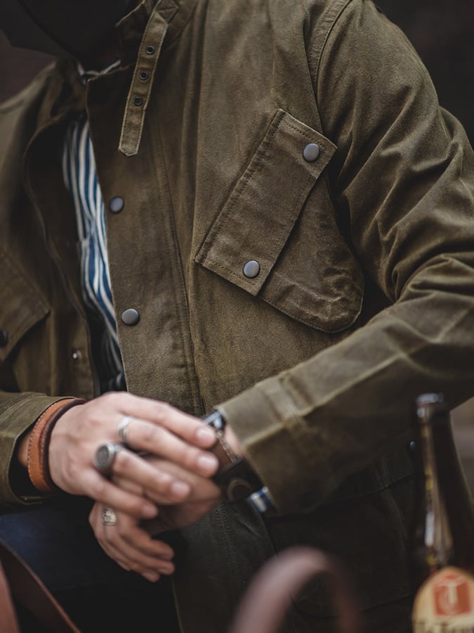 Chaqueta vintage Western Wax para hombre