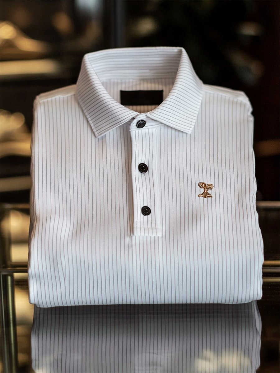 Camisa polo ejecutivo casual Button de manga corta para hombre