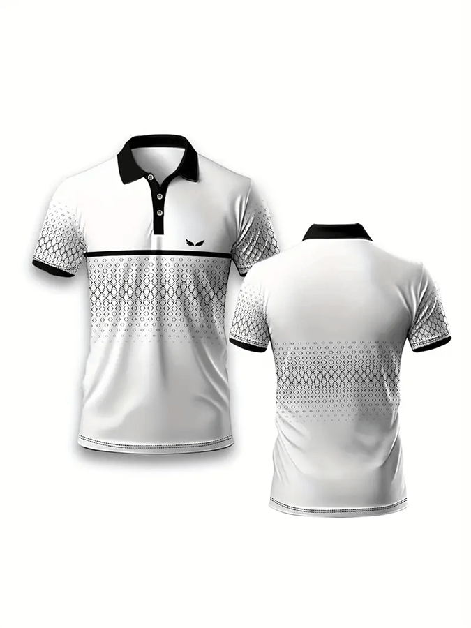 Camisa polo Golf casual estampado casual para hombre