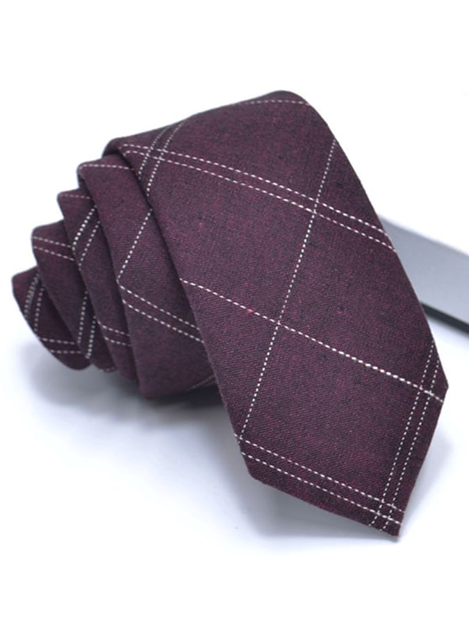 De modaable casual Versatile ejecutivo de algodón And de lino Tie para hombre