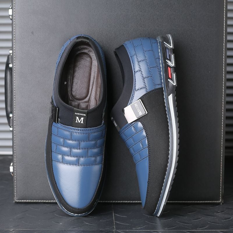 Zapatos ejecutivo casual Simple de moda cuero para hombre