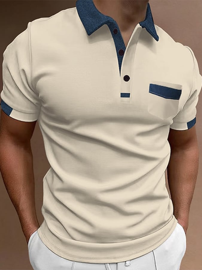 Camisa polo estampado solapa Pullover casual