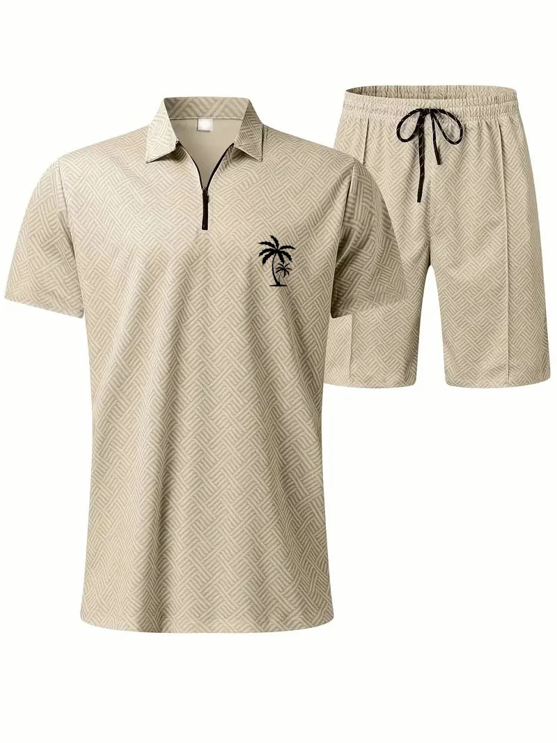 Camisa polo Suitmens para uso diario casual Collar Zipper Set 214 para hombre