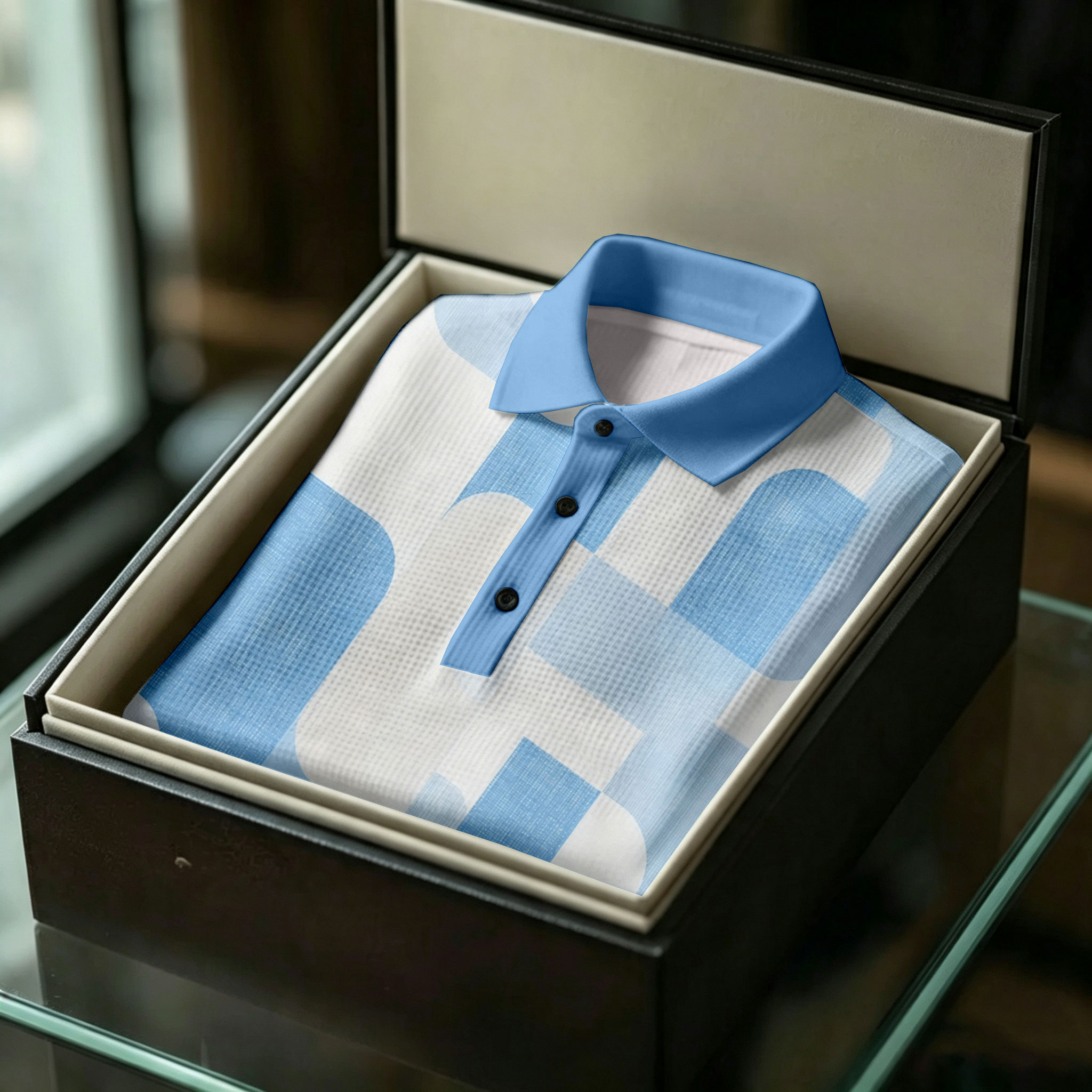 para hombre Color-Blocked de manga corta camisa polo