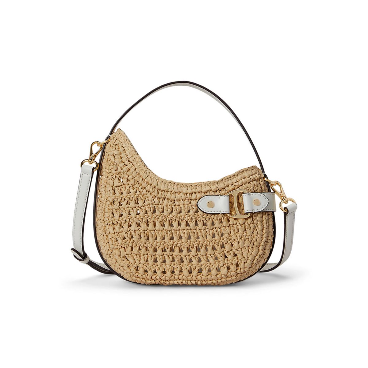 Woven Straw Small Tasha Crossbody Bag - 3