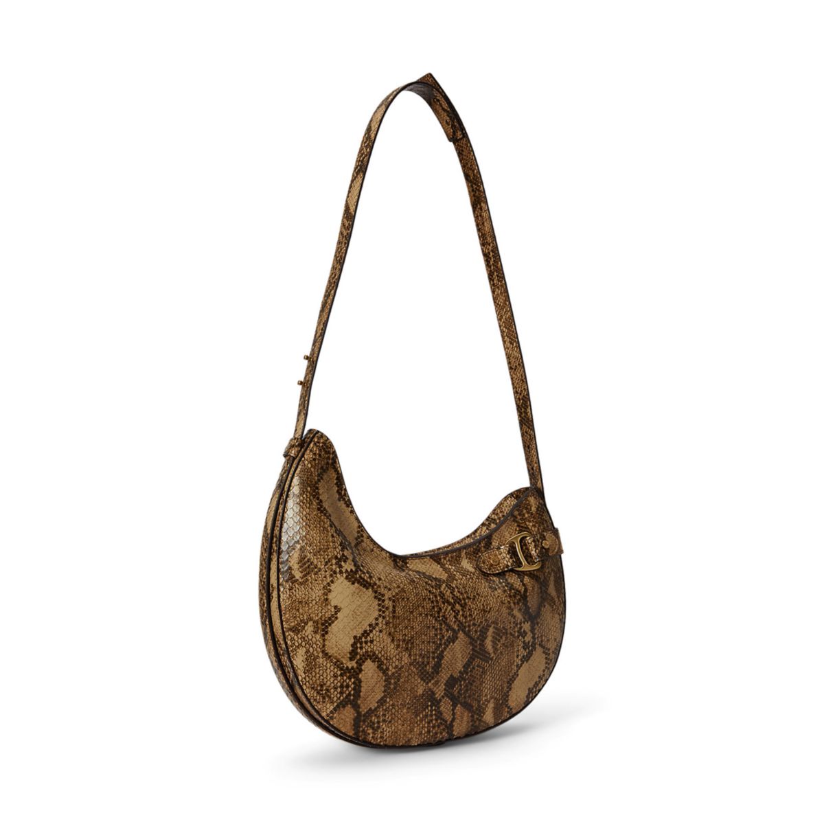 Python-Embossed Large Tasha Shoulder Bag - 4