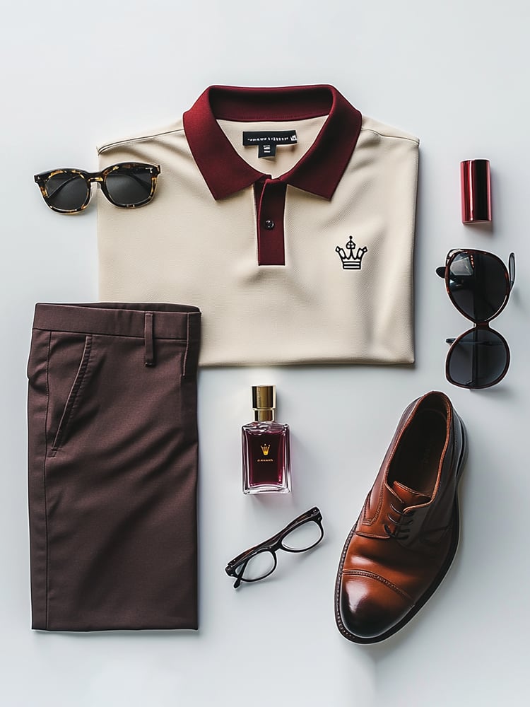 Camisa polo ejecutivo casual Button de manga corta para hombre