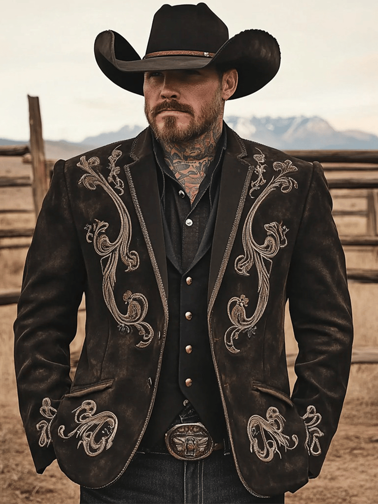 Saco vintage Western para hombre