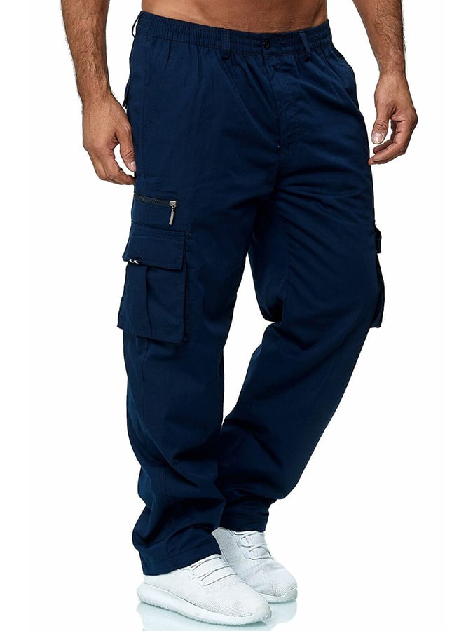 Pantalón para exterior Multi bolsillo holgado Straight Cargo casual