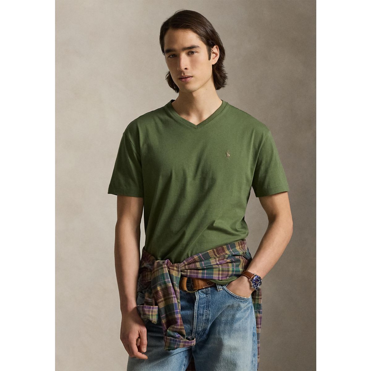 Classic Fit Jersey V-Neck T-Shirt - 7