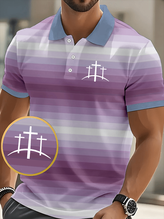 Camisa polo Faith estampado casual para hombre