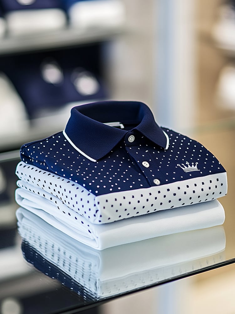 Camisa polo ejecutivo casual Button de manga corta para hombre