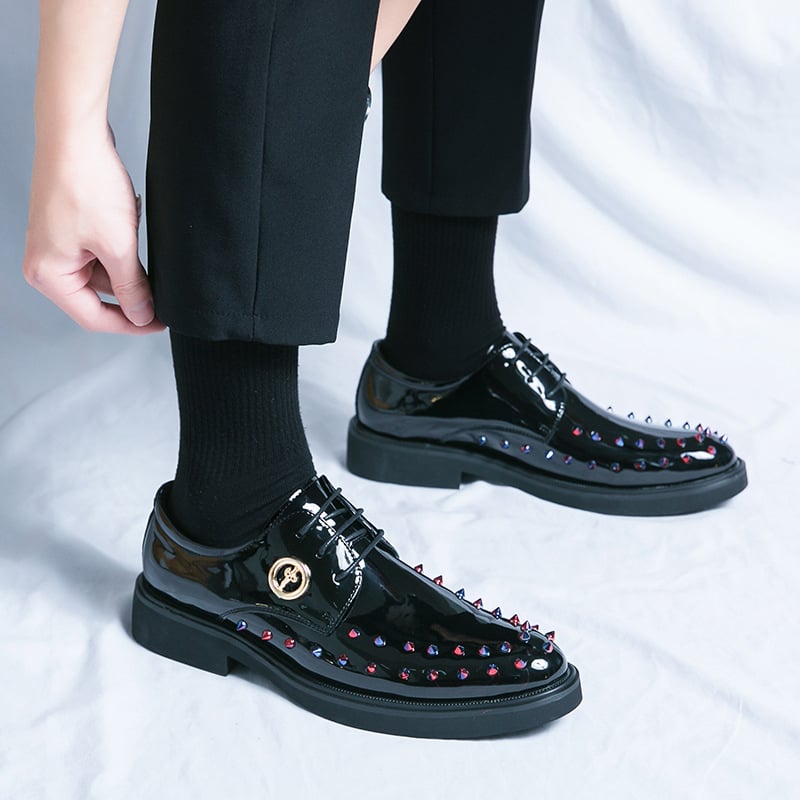 Zapatos de modaable And Personalized Rivet Design Comfortable cuero