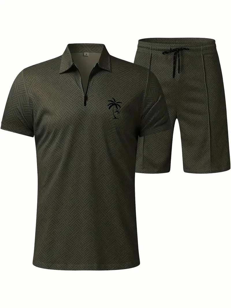 Camisa polo Suitmens para uso diario casual Collar Zipper Set 214 para hombre