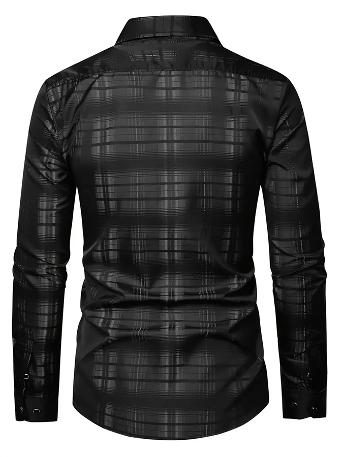 Camisa a cuadros ejecutivo casual para hombre