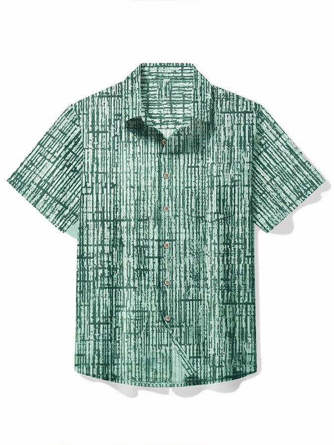 Abstract Textured estampado Pockecamiseta para hombre