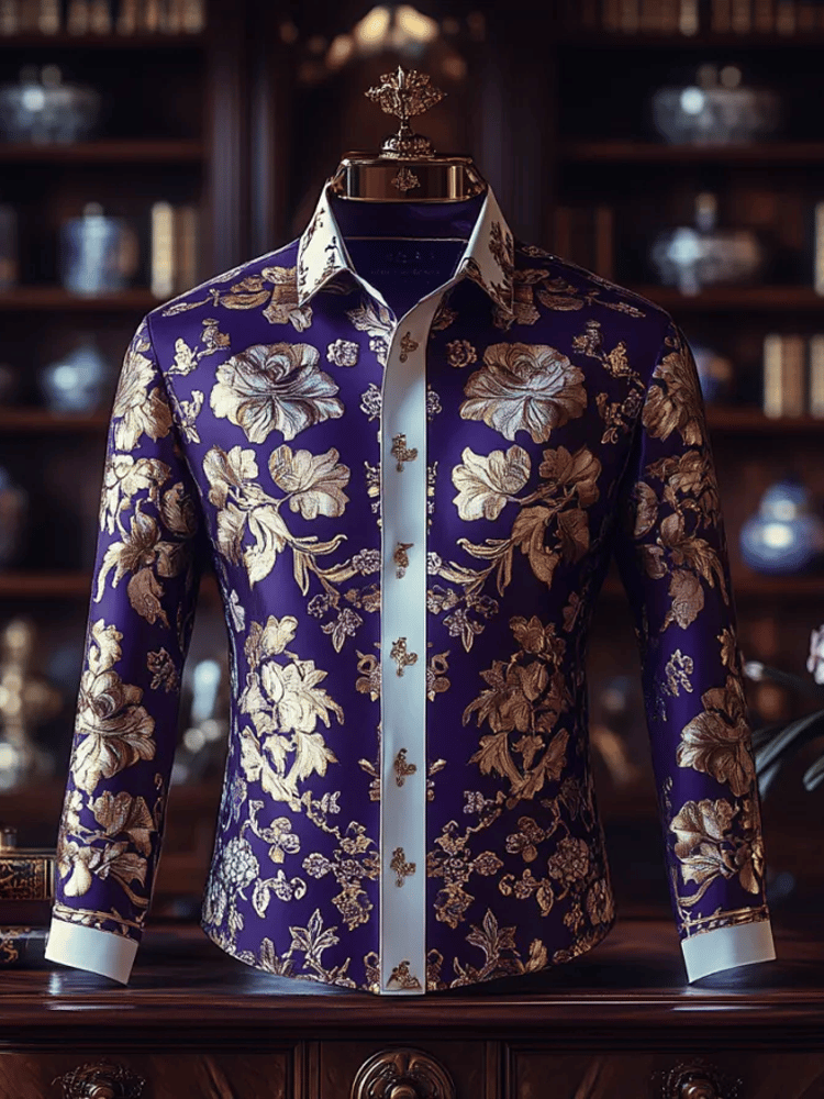 Camisa de lujo ejecutivo de manga larga para hombre