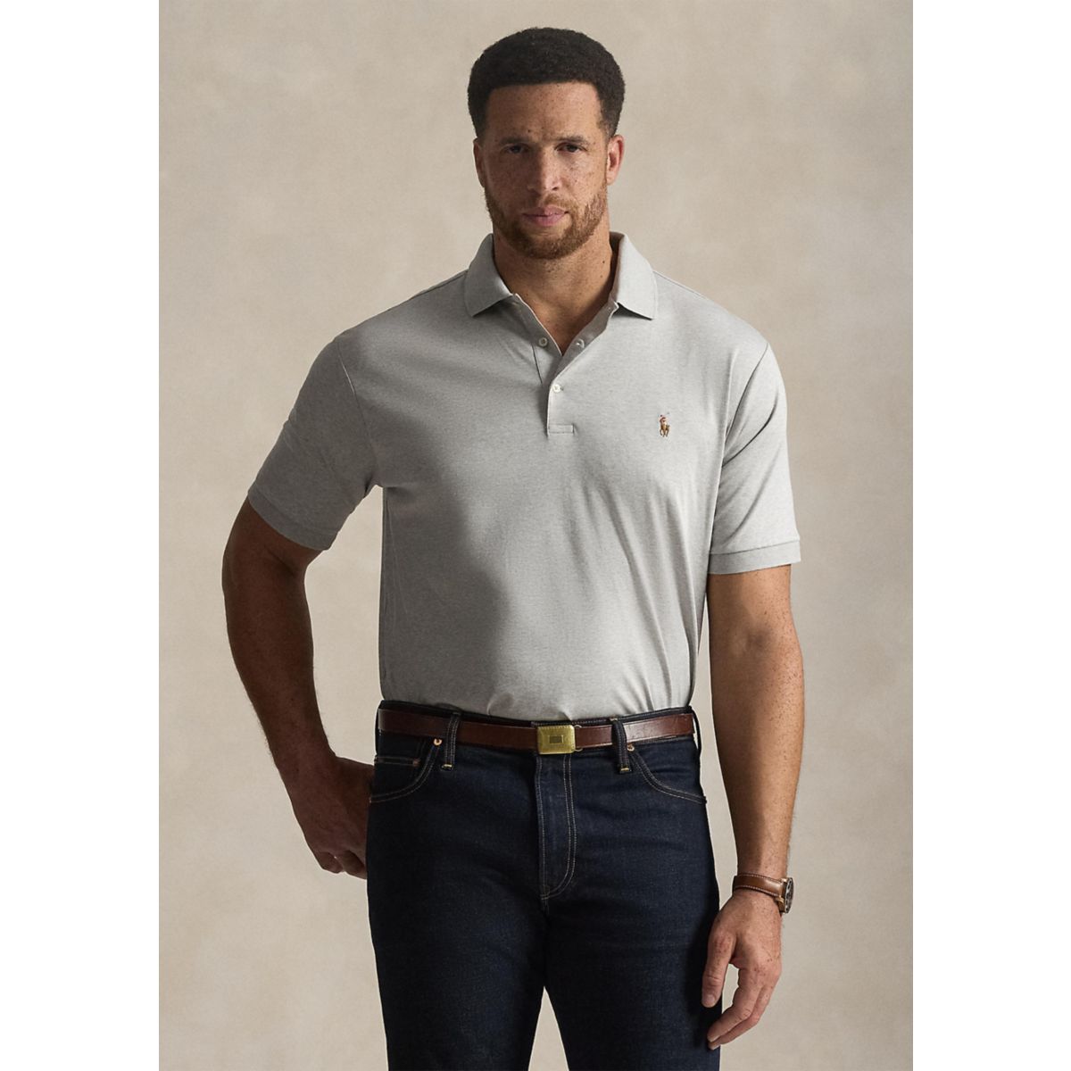 Men's Tall Soft Cotton Polo Shirt - 5