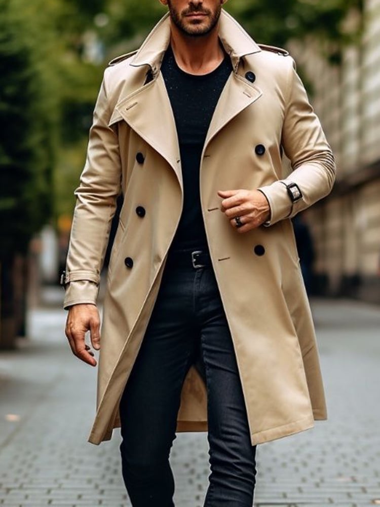 Light de lujo ejecutivo bolsillo Windbreaker para hombre