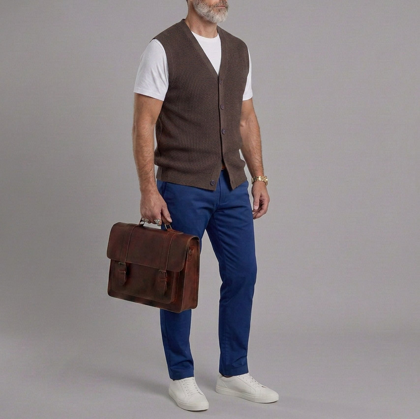Fall/Winter casual Textured tejido Cardigan para hombre