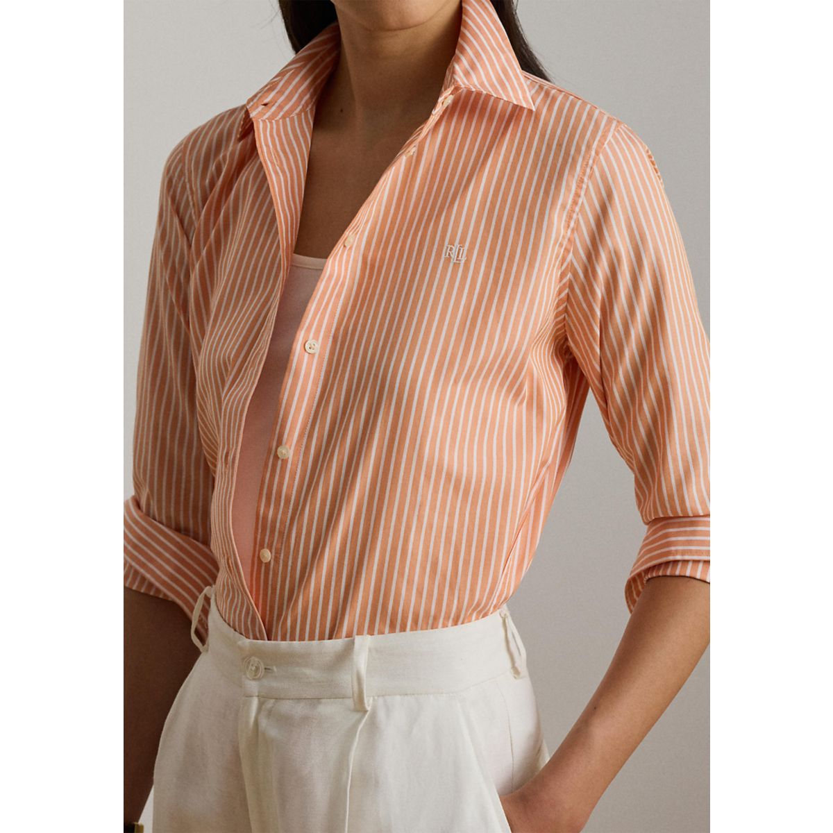 Classic Fit Striped End-on-End Shirt - 3