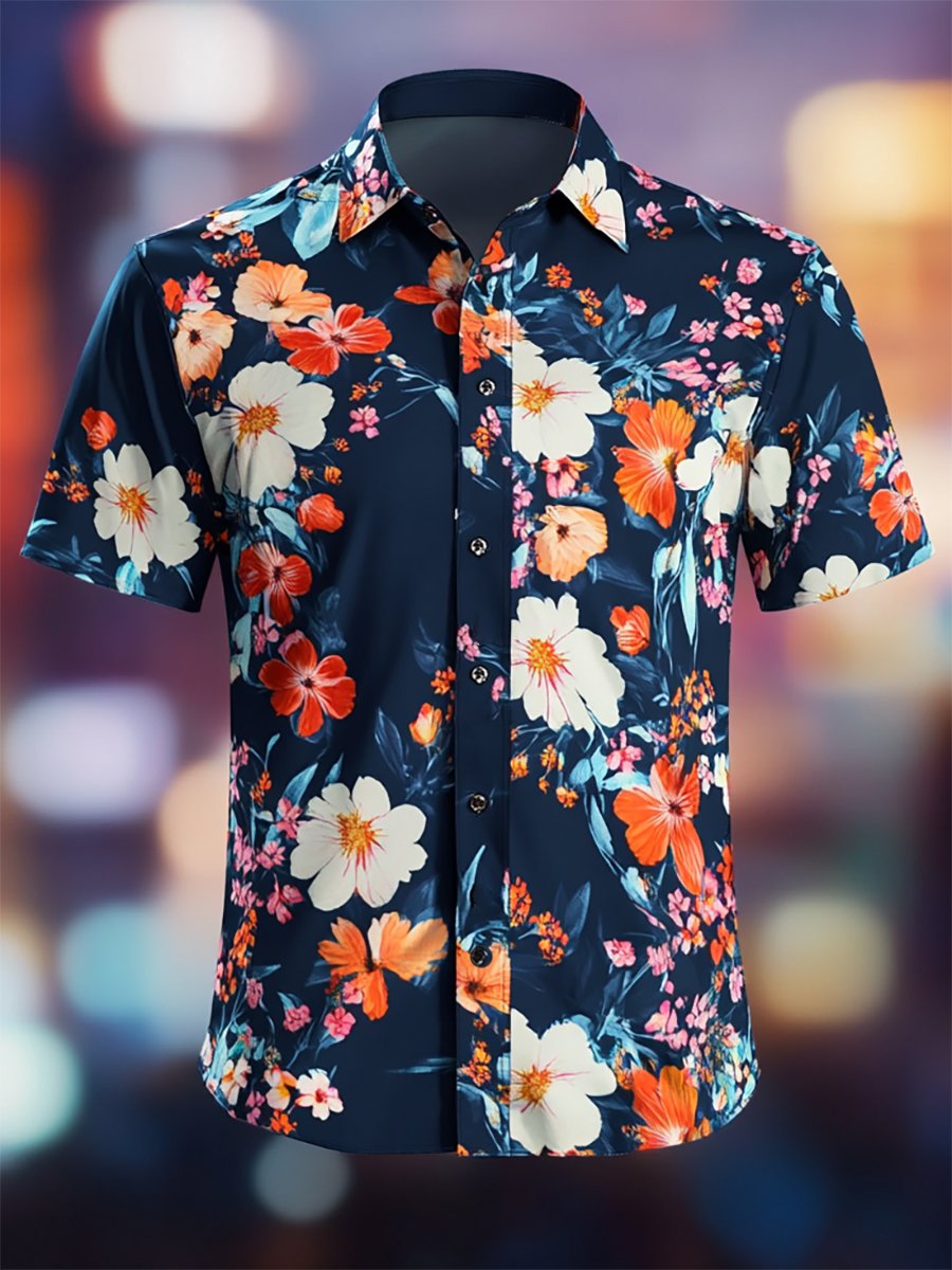 Camisa Resort casual floral Art de manga corta para hombre