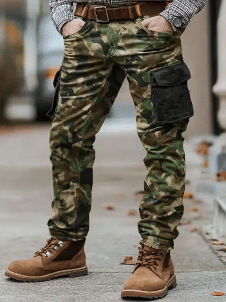 Vintage para exterior camuflaje Overalls para hombre
