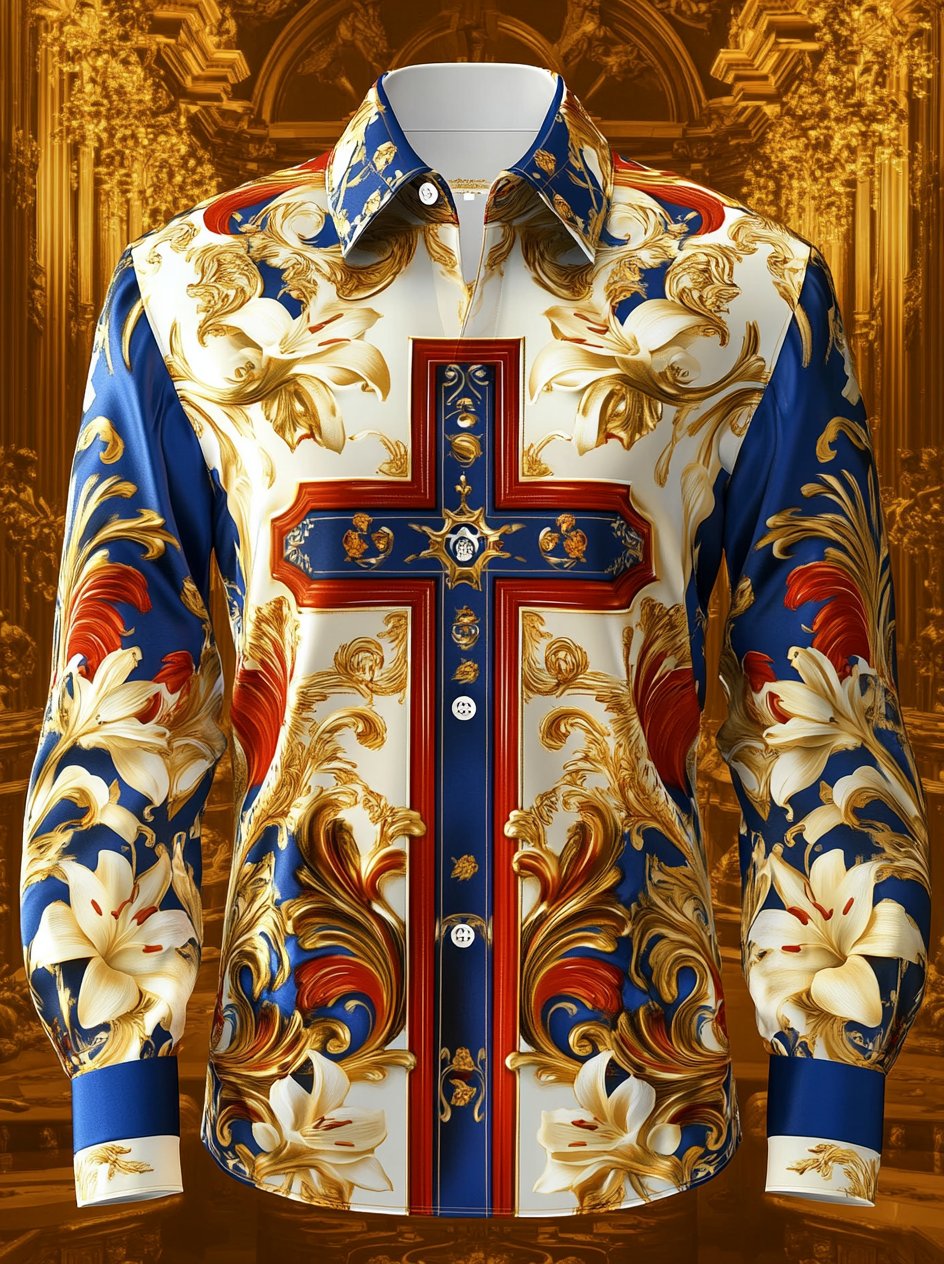 Camisa de lujo Gorgeous de manga larga para hombre