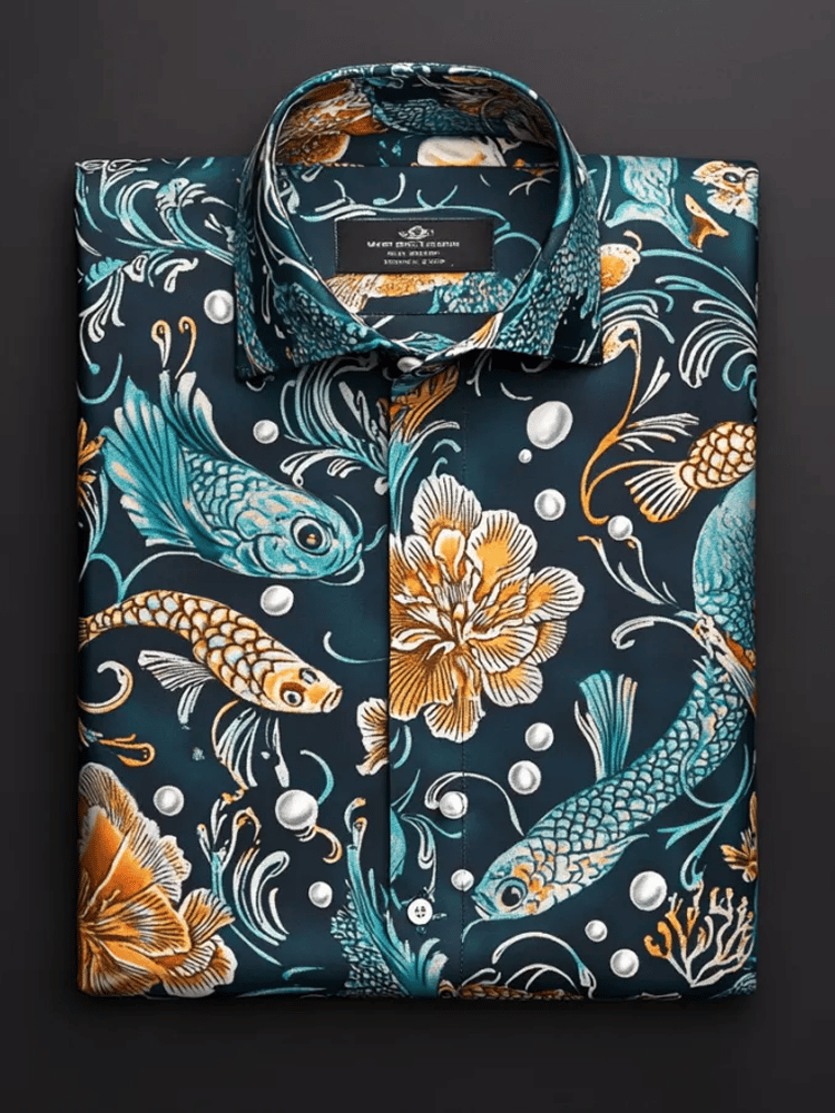 Camisa de lujo ejecutivo de manga larga para hombre