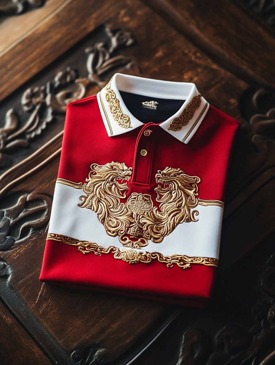 Camisa polo ejecutivo de lujo estampado Button de manga corta para hombre
