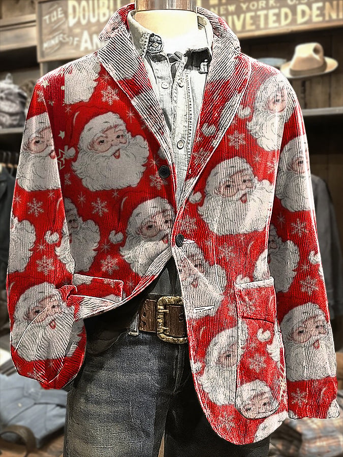 Abrigo Christmas Art Design estampado casual para hombre