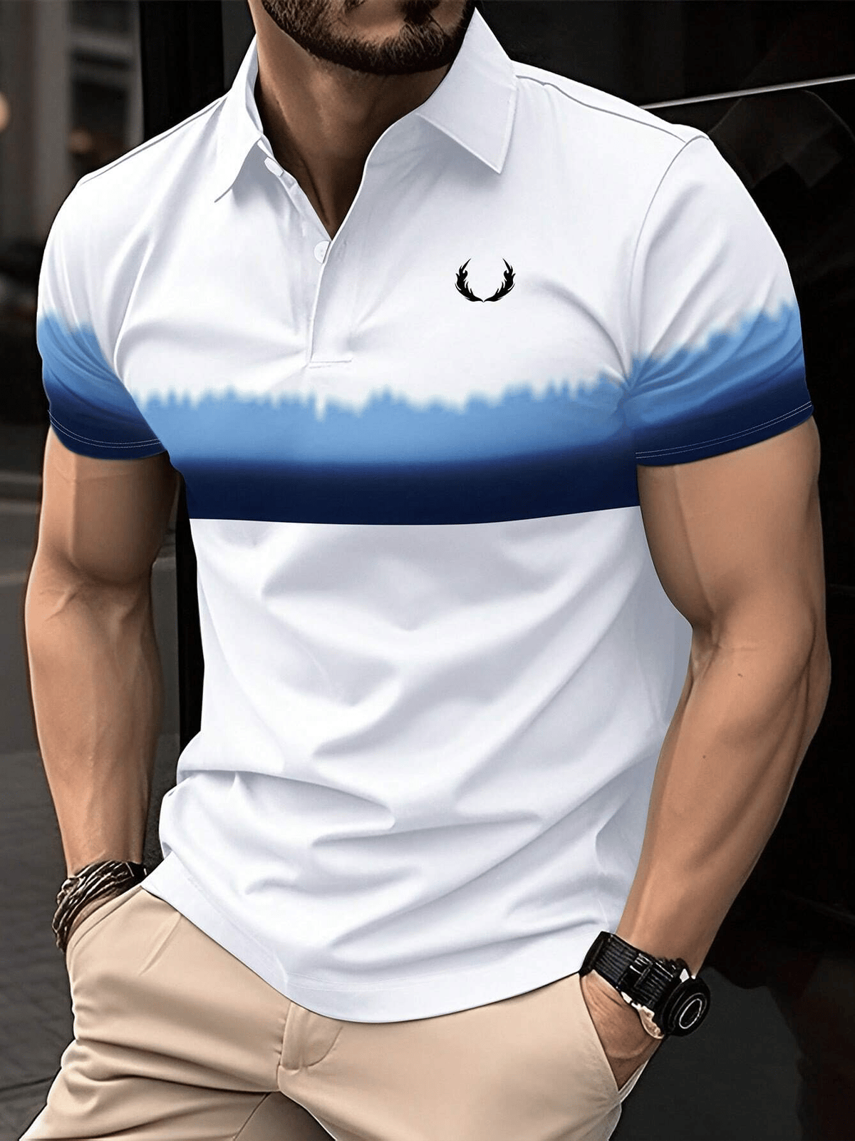 Camisa casual ejecutivo de moda polos para hombre