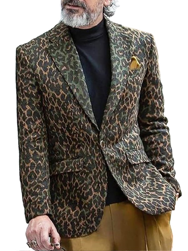 Casual elegantee estampado Suit para hombre