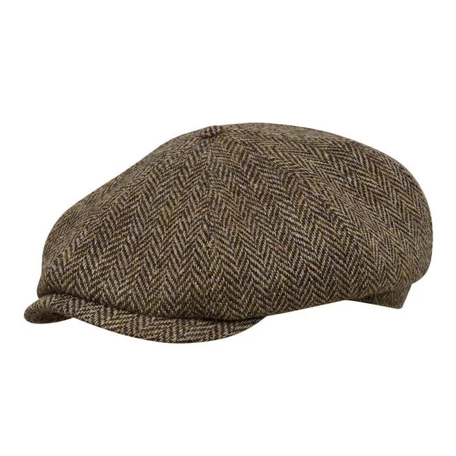 Gorras PEAKED Genuine Scottish Harris Tweed 8 Panels Man gorras lana -Shelby